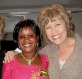 Claudia Porter with Agnes Ubega